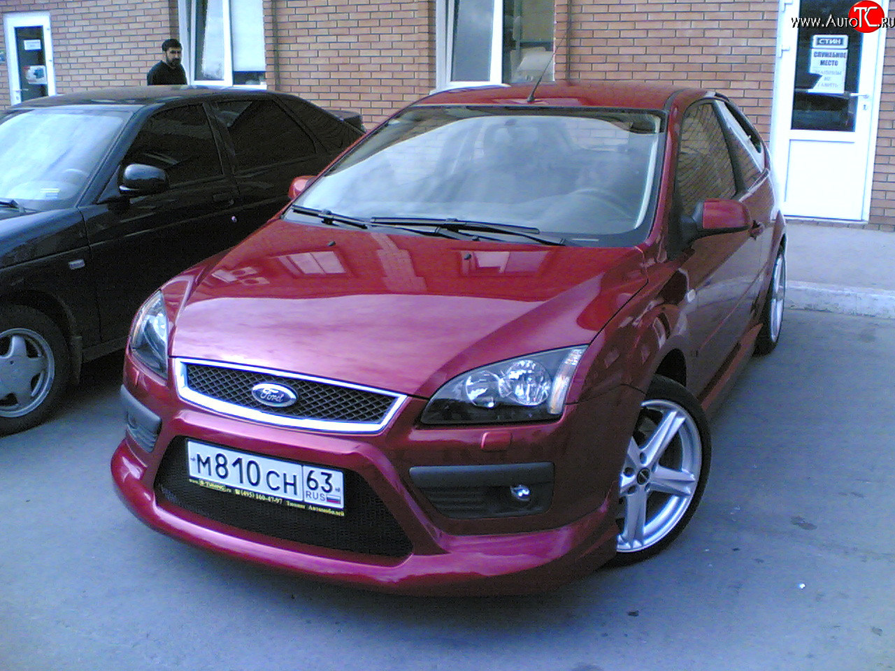 8 499 р. Накладка на передний бампер Снайпер  Ford Focus  2 (2004-2008)  седан дорестайлинг, универсал дорестайлинг, хэтчбэк 3 дв. дорестайлинг, хэтчбэк 5 дв. дорестайлинг (Неокрашенная)  с доставкой в г. Кемерово