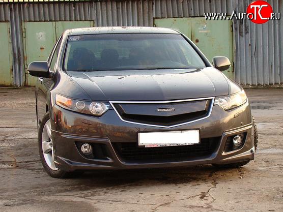 9 399 р. Юбка переднего бампера MUGEN  Honda Accord  8 CU (2008-2011) седан дорестайлинг (Неокрашенная)  с доставкой в г. Кемерово