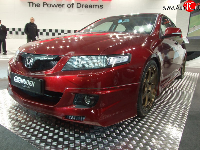 8 499 р. Накладка переднего бампера Mugen Style  Honda Accord ( 7 CL,  7 CM) (2005-2008) седан рестайлинг, универсал рестайлинг (Неокрашенная)  с доставкой в г. Кемерово