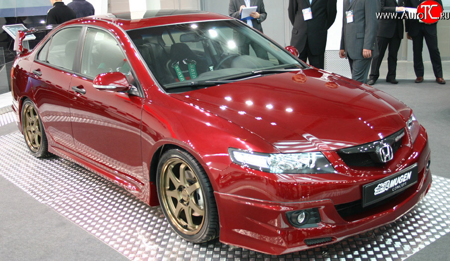 5 899 р. Пороги накладки Mugen Style рестайлинг Honda Accord 7 CL седан дорестайлинг (2002-2005) (Неокрашенные)  с доставкой в г. Кемерово