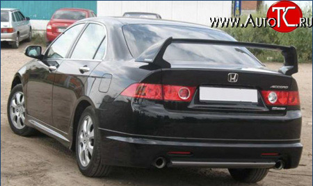 7 199 р. Накладка заднего бампера Mugen Style  Honda Accord  7 CL (2005-2008) седан рестайлинг (Неокрашенная)  с доставкой в г. Кемерово