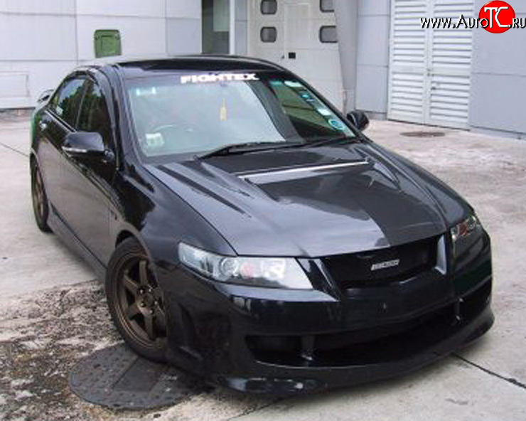 15 999 р. Передний бампер Mugen Style Honda Accord 7 CL седан дорестайлинг (2002-2005) (Без сетки, Неокрашенный)  с доставкой в г. Кемерово