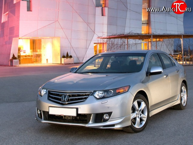 6 199 р. Накладка переднего бампера Type-S  Honda Accord  8 CU (2008-2011) седан дорестайлинг (Неокрашенная)  с доставкой в г. Кемерово