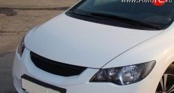 4 599 р. Решётка радиатора Mugen Style  Honda Civic  FD (2009-2011) седан рестайлинг (Неокрашенная)  с доставкой в г. Кемерово. Увеличить фотографию 3
