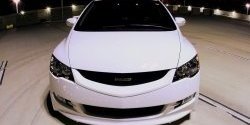 4 599 р. Решётка радиатора Mugen Style  Honda Civic  FD (2009-2011) седан рестайлинг (Неокрашенная)  с доставкой в г. Кемерово. Увеличить фотографию 5