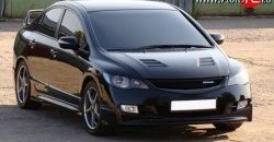 27 999 р. Пластиковый капот Mugen Style  Honda Civic  FD (2005-2011) седан дорестайлинг, седан рестайлинг (Неокрашенный)  с доставкой в г. Кемерово. Увеличить фотографию 5