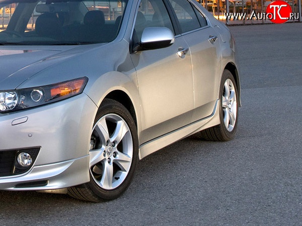 5 999 р. Пороги накладки Type-S Honda Accord 8 CU седан дорестайлинг (2008-2011) (Неокрашенные)  с доставкой в г. Кемерово