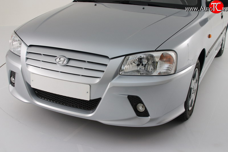 5 099 р. Передний бампер Классик Hyundai Accent 2 LC седан дорестайлинг (ТагАЗ) (1999-2012) (Неокрашенный)  с доставкой в г. Кемерово