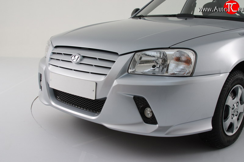 2 399 р. Противотуманные фары в передний бампер Классик Hyundai Accent 2 LC седан дорестайлинг (ТагАЗ) (1999-2012)  с доставкой в г. Кемерово