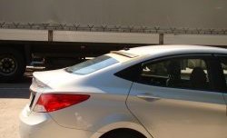 3 359 р. Козырёк на заднее лобовое стекло Sport Hyundai Solaris RBr седан рестайлинг (2014-2017) (Неокрашенный)  с доставкой в г. Кемерово. Увеличить фотографию 2