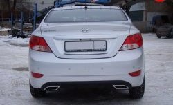 1 799 р. Плавники на крышу Sport  Hyundai Solaris  RBr (2010-2017) седан дорестайлинг, седан рестайлинг (Неокрашенный)  с доставкой в г. Кемерово. Увеличить фотографию 3