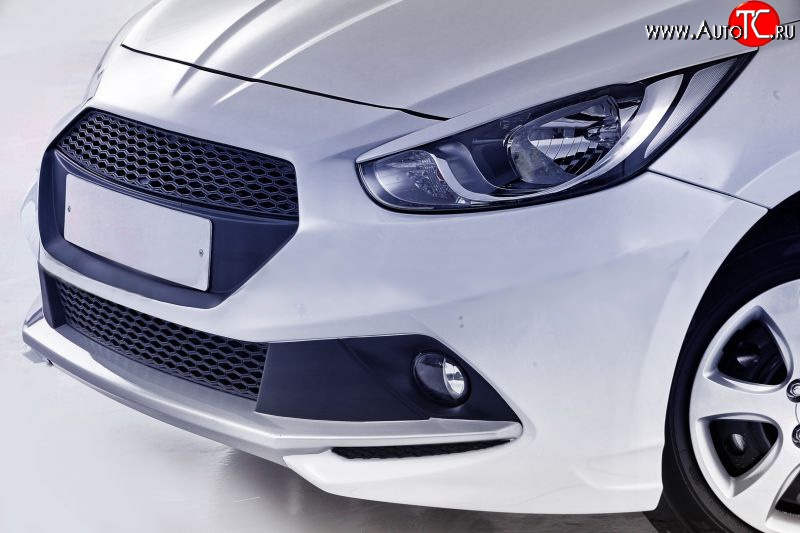 1 099 р. Реснички Sport Hyundai Solaris RBr седан дорестайлинг (2010-2014) (Неокрашенные)  с доставкой в г. Кемерово