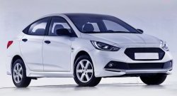 1 099 р. Реснички Sport Hyundai Solaris RBr седан дорестайлинг (2010-2014) (Неокрашенные)  с доставкой в г. Кемерово. Увеличить фотографию 4