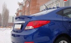 3 299 р. Лип спойлер Sport  Hyundai Solaris  RBr (2010-2017) седан дорестайлинг, седан рестайлинг (Неокрашенный)  с доставкой в г. Кемерово. Увеличить фотографию 2