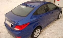 3 299 р. Лип спойлер Sport  Hyundai Solaris  RBr (2010-2017) седан дорестайлинг, седан рестайлинг (Неокрашенный)  с доставкой в г. Кемерово. Увеличить фотографию 3