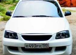 4 699 р. Передний бампер ATH-classic Hyundai Accent 2 LC седан дорестайлинг (ТагАЗ) (1999-2012) (Неокрашенный)  с доставкой в г. Кемерово. Увеличить фотографию 5
