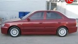 2 549 р. Пороги накладки ATH-classic Hyundai Accent 2 LC седан дорестайлинг (ТагАЗ) (1999-2012) (Неокрашенные)  с доставкой в г. Кемерово. Увеличить фотографию 4
