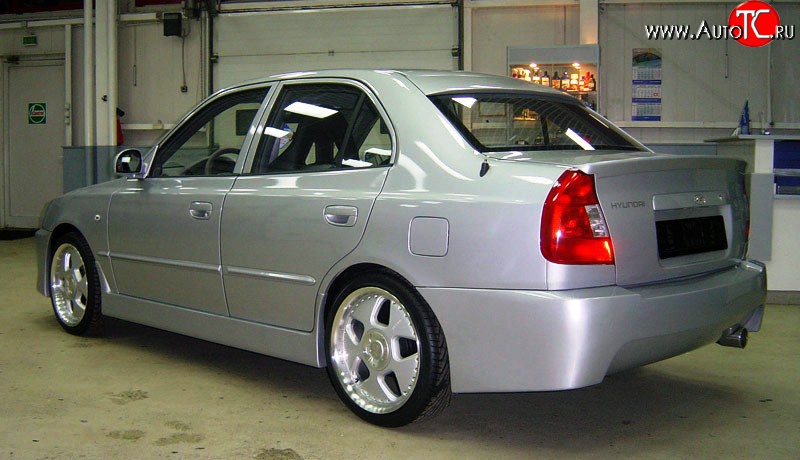 2 549 р. Пороги накладки ATH-classic Hyundai Accent 2 LC седан дорестайлинг (ТагАЗ) (1999-2012) (Неокрашенные)  с доставкой в г. Кемерово