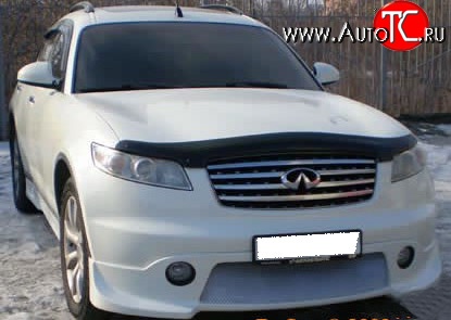10 599 р. Накладка переднего бампера FX-Design INFINITI FX35 S50 дорестайлинг (2002-2005) (Неокрашенная)  с доставкой в г. Кемерово
