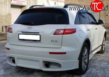 10 599 р. Накладка заднего бампера FX-Design INFINITI FX45 S50 дорестайлинг (2002-2005) (Неокрашенная)  с доставкой в г. Кемерово