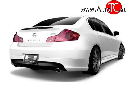 9 799 р. Накладка заднего бампера H Style INFINITI GF35 (2002-2008) (Неокрашенная)  с доставкой в г. Кемерово
