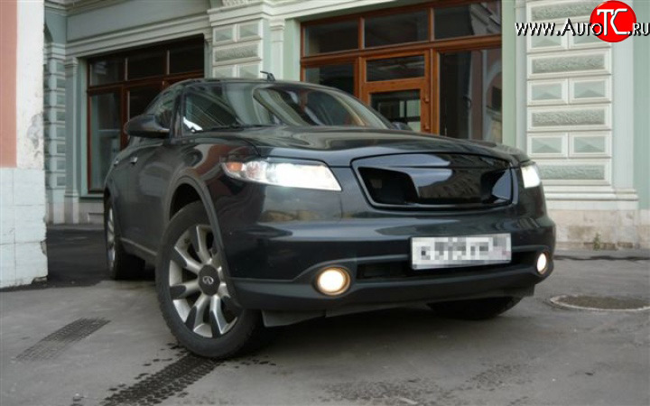 5 799 р. Решётка радиатора Devil INFINITI FX35 S50 рестайлинг (2006-2008) (Неокрашенная)  с доставкой в г. Кемерово