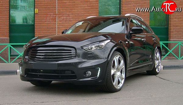 1 599 р. Реснички Galart INFINITI FX50 S51 дорестайлинг (2008-2011) (Неокрашенные)  с доставкой в г. Кемерово