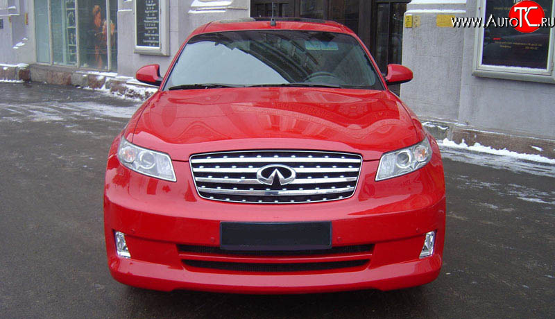 10 999 р. Радиаторная решётка AERO INFINITI FX35 S50 рестайлинг (2006-2008) (Неокрашенная)  с доставкой в г. Кемерово