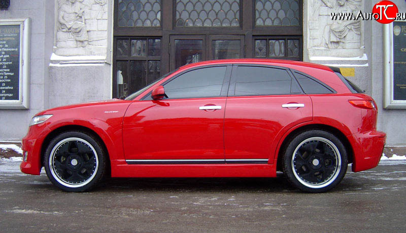 38 999 р. Пороги накладки AERO INFINITI FX35 S50 рестайлинг (2006-2008) (Неокрашенные)  с доставкой в г. Кемерово