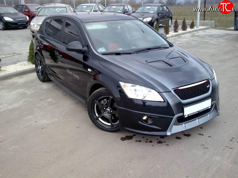 8 699 р. Накладка переднего бампера Khust-Tuning KIA Ceed 1 ED дорестайлинг, хэтчбэк 5 дв. (2006-2010)  с доставкой в г. Кемерово