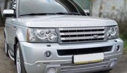 14 949 р. Накладка переднего бампера ARDEN Land Rover Range Rover Sport 1 L320 дорестайлинг (2005-2009) (Накладка без решёток, Неокрашенная)  с доставкой в г. Кемерово. Увеличить фотографию 2