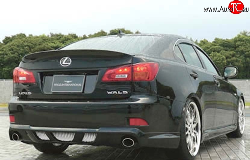 12 599 р. Накладка заднего бампера Wald Lexus IS250 XE20 седан дорестайлинг (2005-2013) (Неокрашенная)  с доставкой в г. Кемерово