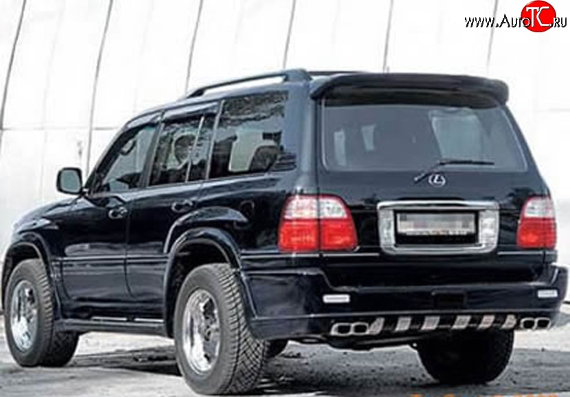 11 099 р. Накладка заднего бампера Red Aleti  Lexus LX470  J100 (1998-2002) дорестайлинг (Неокрашенная)  с доставкой в г. Кемерово