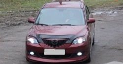 4 999 р. Накладка переднего бампера Sport  Mazda 3/Axela  BK (2003-2006) дорестайлинг, хэтчбэк (Неокрашенная)  с доставкой в г. Кемерово. Увеличить фотографию 2