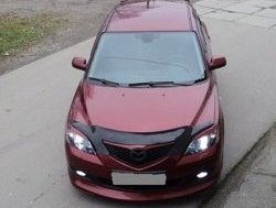 4 999 р. Накладка переднего бампера Sport  Mazda 3/Axela  BK (2003-2006) дорестайлинг, хэтчбэк (Неокрашенная)  с доставкой в г. Кемерово. Увеличить фотографию 3