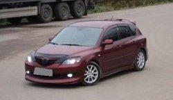 4 999 р. Накладка переднего бампера Sport  Mazda 3/Axela  BK (2003-2006) дорестайлинг, хэтчбэк (Неокрашенная)  с доставкой в г. Кемерово. Увеличить фотографию 4
