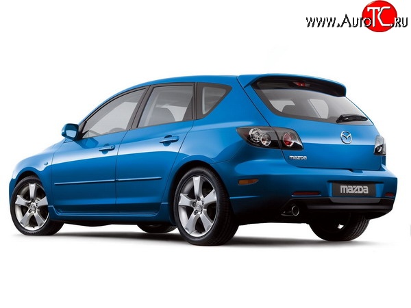 5 749 р. Спойлер Light  Mazda 3/Axela  BK (2003-2009) дорестайлинг, хэтчбэк, рестайлинг, хэтчбэк (Неокрашенный)  с доставкой в г. Кемерово