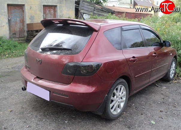 7 319 р. Спойлер Racing Mazda 3/Axela BK дорестайлинг, хэтчбэк (2003-2006) (Неокрашенный)  с доставкой в г. Кемерово