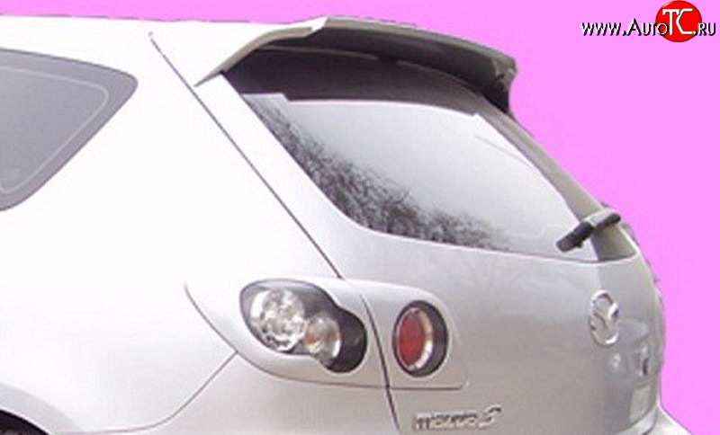 4 349 р. Спойлер Style  Mazda 3/Axela  BK (2003-2009) дорестайлинг, хэтчбэк, рестайлинг, хэтчбэк (Неокрашенный)  с доставкой в г. Кемерово