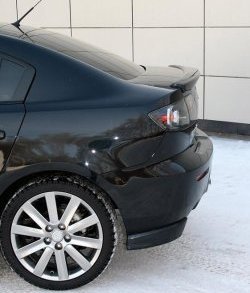 3 049 р. Комплект накладок на задний бампер Global-Tuning Mazda 3/Axela BK дорестайлинг седан (2003-2006) (Неокрашенная)  с доставкой в г. Кемерово. Увеличить фотографию 2