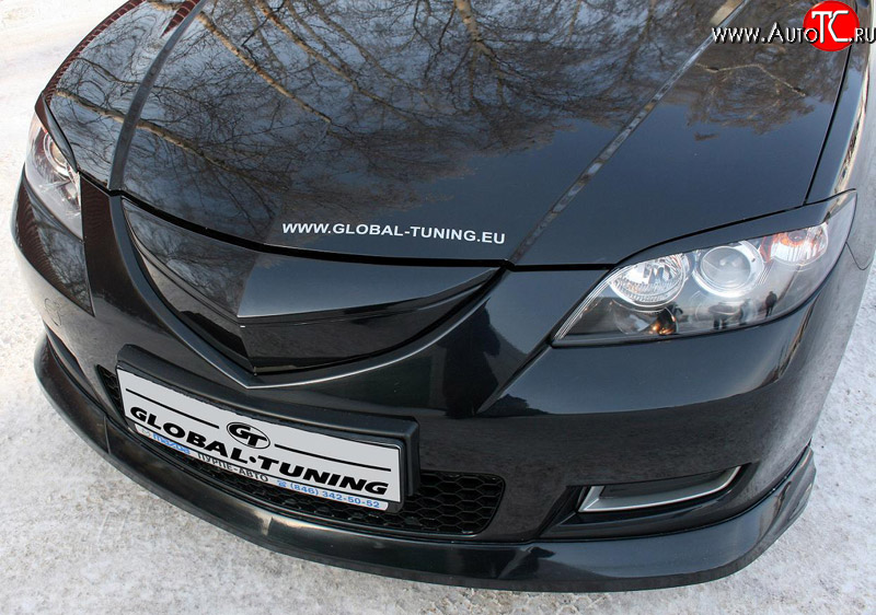 3 049 р. Радиаторная решётка Global-Tuning  Mazda 3/Axela  BK (2003-2006) дорестайлинг седан (Неокрашенная)  с доставкой в г. Кемерово