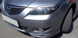 2 309 р. Комплект клыков Sport-V2 на передний бампер автомобиля Mazda 3/Axela BK дорестайлинг седан (2003-2006) (Неокрашенная)  с доставкой в г. Кемерово. Увеличить фотографию 2