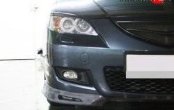 2 309 р. Комплект клыков Sport-V2 на передний бампер автомобиля Mazda 3/Axela BK дорестайлинг седан (2003-2006) (Неокрашенная)  с доставкой в г. Кемерово. Увеличить фотографию 3