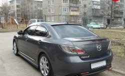 3 499 р. Узкий козырёк на заднее лобовое стекло EX-Style  Mazda 6  GH (2007-2010) дорестайлинг седан (Неокрашенный)  с доставкой в г. Кемерово. Увеличить фотографию 3