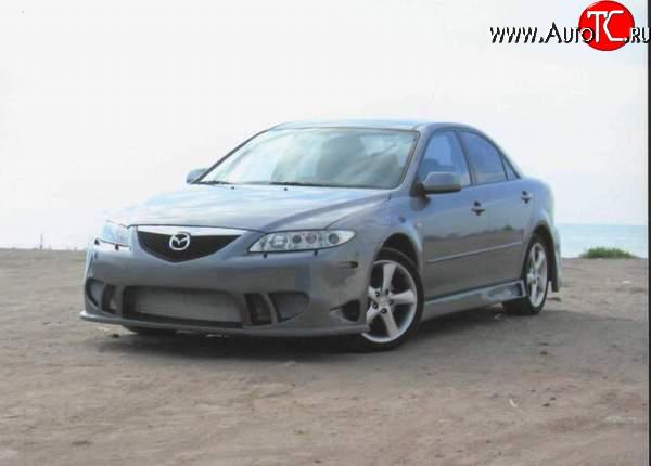 8 449 р. Передний бампер на Mazda 6 GG седан дорестайлинг (2002-2005)  с доставкой в г. Кемерово