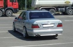 4 299 р. Накладка заднего бампера GT Dynamics Mercedes-Benz E-Class W124 седан дорестайлинг (1984-1993) (Неокрашенная)  с доставкой в г. Кемерово. Увеличить фотографию 3
