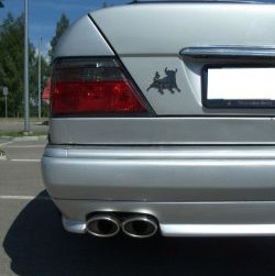 4 299 р. Накладка заднего бампера GT Dynamics Mercedes-Benz E-Class W124 седан дорестайлинг (1984-1993) (Неокрашенная)  с доставкой в г. Кемерово. Увеличить фотографию 5