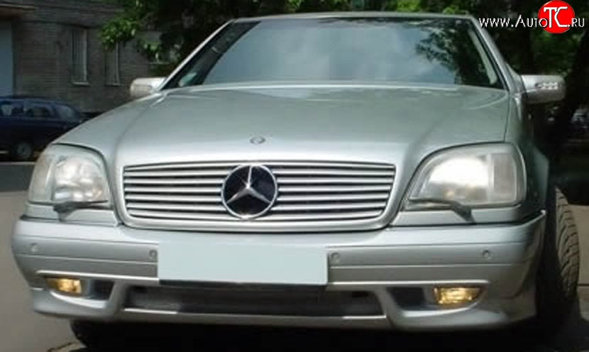 11 399 р. Накладка переднего бампера AMG Mercedes-Benz S class W140 Купе (1991-1998) (Неокрашенная)  с доставкой в г. Кемерово