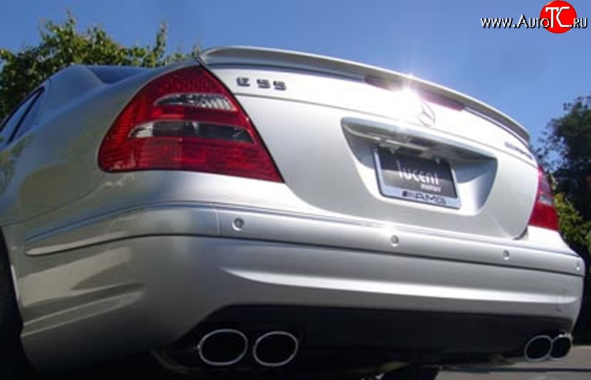 5 099 р. Лип спойлер AMG Mercedes-Benz E-Class W211 дорестайлинг седан (2002-2006) (Неокрашенный)  с доставкой в г. Кемерово