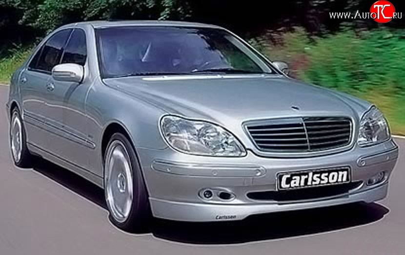 8 949 р. Накладка переднего бампера CARLSSON Mercedes-Benz S class W220 (1998-2005) (Неокрашенная)  с доставкой в г. Кемерово